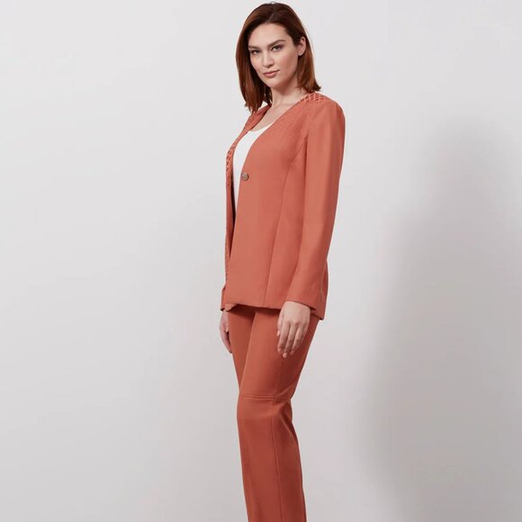 NEW CARLISLE COLLECTION Women's Asymmetrical Patio Jacket in Aragon Pink Size 2 - Picture 2 of 7